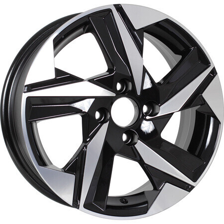 Диск Kdw Kd1520 15x6 4x100 ET46 DIA54.1 BLACK_FRONT_POLISHED