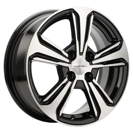 Диск Khomen 1502 15x6 4x100 ET48 DIA54.1 BLACK-FP Диск Khomen 1502 15x6 4x100 ET48 DIA54.1 BLACK-FP