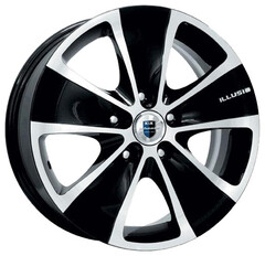 Диск K&K Иллюзио 15x6 5x100 ET45 DIA67.1 АЛМАЗ ЧЕРНЫЙ