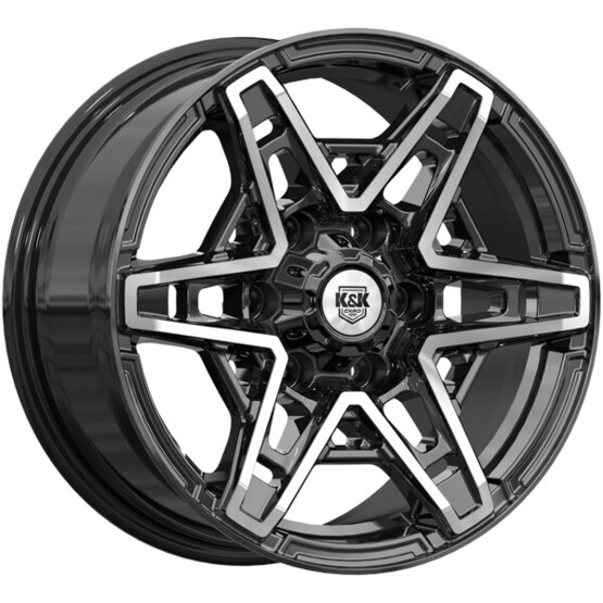 Диск K&K Блэкберн 17x8 6x139.7 ET25 DIA106.1 АЛМАЗ ЧЕРНЫЙ